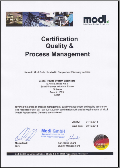 Modl Certificate